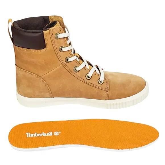 NWB Timberland skyla bay 6 In boots wheat nubuck lace up classic preppy outdoor