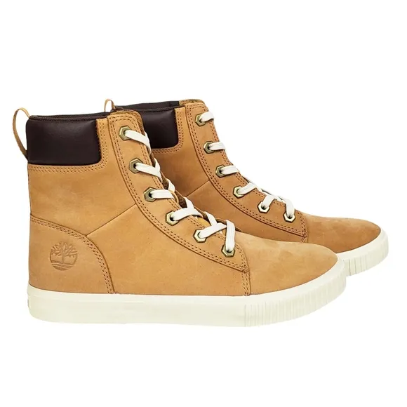 NWB Timberland skyla bay 6 In boots wheat nubuck lace up classic preppy outdoor