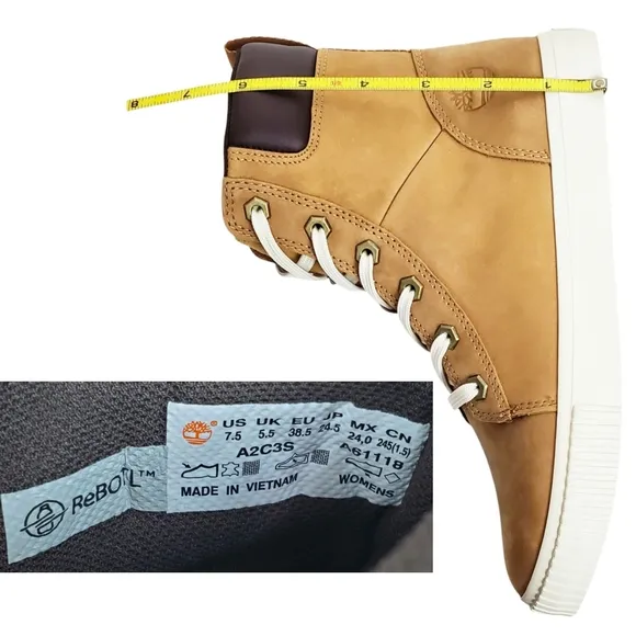 NWB Timberland skyla bay 6 In boots wheat nubuck lace up classic preppy outdoor