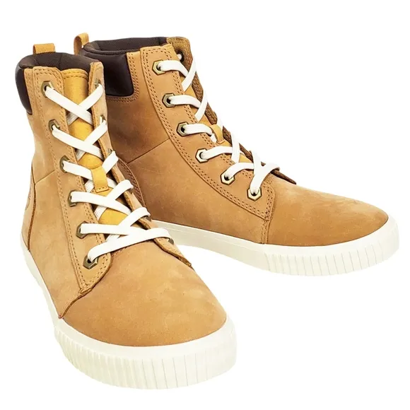 NWB Timberland skyla bay 6 In boots wheat nubuck lace up classic preppy outdoor