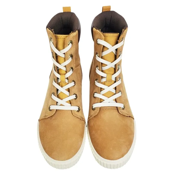 NWB Timberland skyla bay 6 In boots wheat nubuck lace up classic preppy outdoor