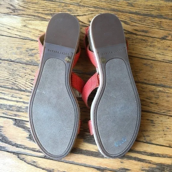 NWOB Lucky Brand Wensdei Cork Wedge Sandals