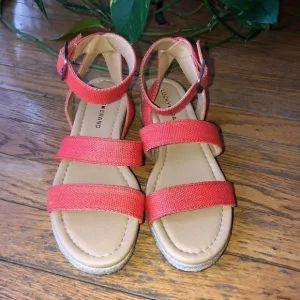 NWOB Lucky Brand Wensdei Cork Wedge Sandals
