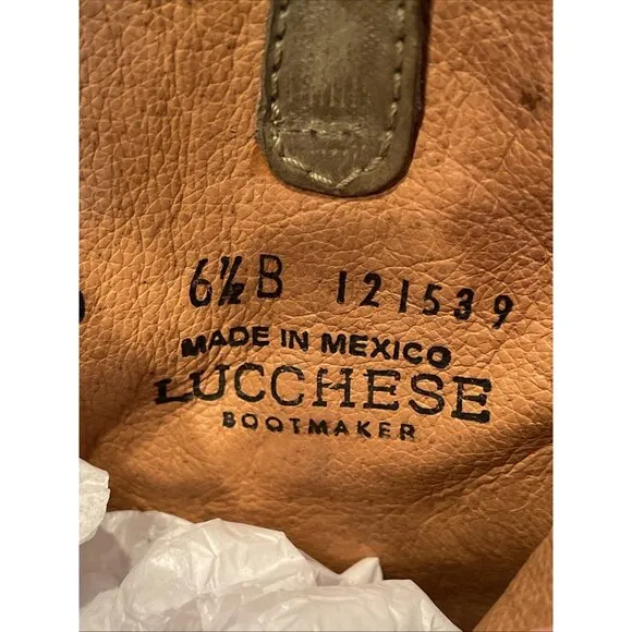 NWOB NWT Lucchese Boots Bootie Zip Women's 6.5 Suede Olive Green w/ Studs #M6040