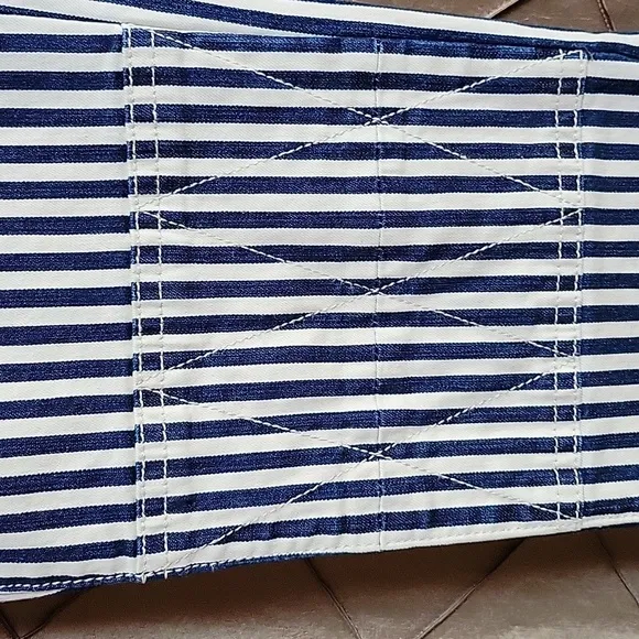 NWOT- Current/Elliott ‘The Cropped Lexton’ Striped Moto Jean w/Ankle Zip