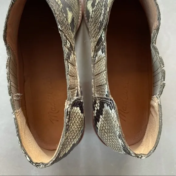 NWOT Madewell Sonia Chelsea Boots in Snake Prints