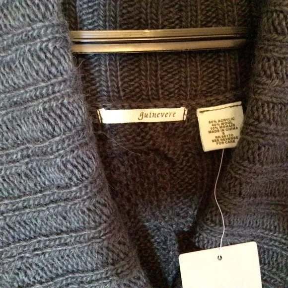 NWT Anthropologie Guinevere Wool Mohair Sweater Dress Tunic Grey Minimalist Smal