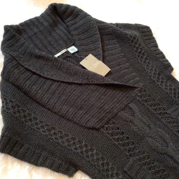 NWT Anthropologie Guinevere Wool Mohair Sweater Dress Tunic Grey Minimalist Smal