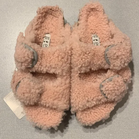 NWT Birkenstock Papilio Arizona Big Buckle Shearling Sandals Size US 6/EU 37