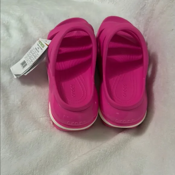 NWT Crocs mega crush triple strap Pink crush Platform Sandals size women’s 7
