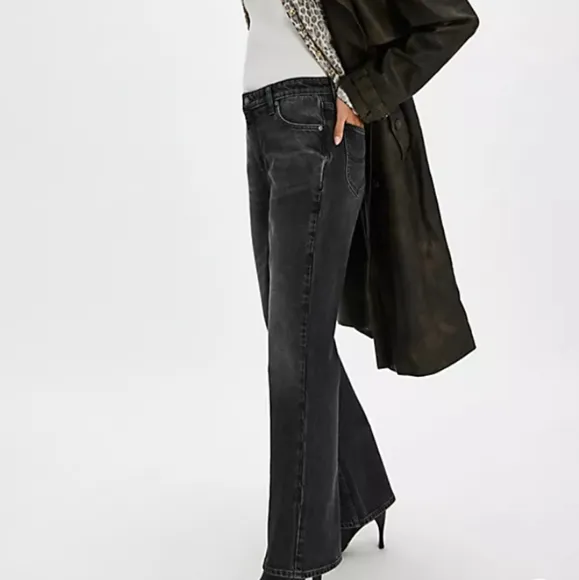 NWT Daydreamer X Lee High Rise Crop Boot in Refined Washed Black