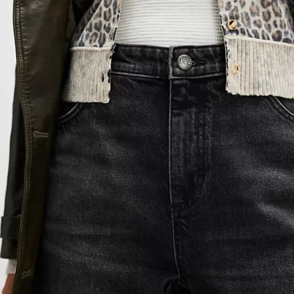 NWT Daydreamer X Lee High Rise Crop Boot in Refined Washed Black