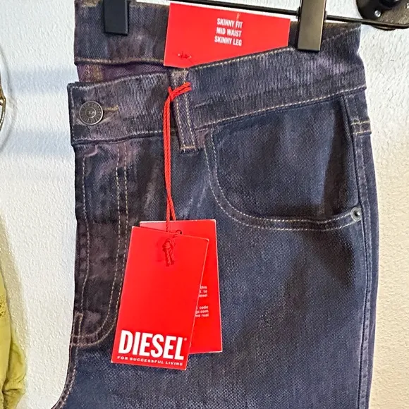 NWT Diesel D-Tail Flocked Jeans $375
