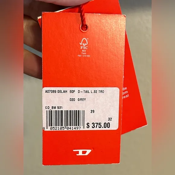 NWT Diesel D-Tail Flocked Jeans $375