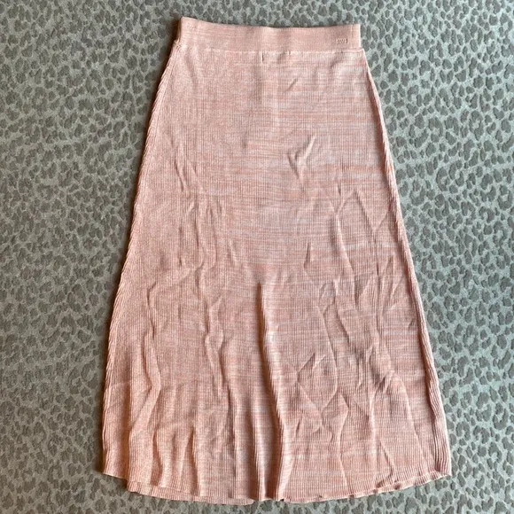 NWT Ena Pelly Sloan Knit Midi Skirt in Peach Melange, size 6
