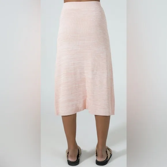 NWT Ena Pelly Sloan Knit Midi Skirt in Peach Melange, size 6