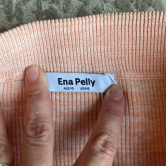 NWT Ena Pelly Sloan Knit Midi Skirt in Peach Melange, size 6