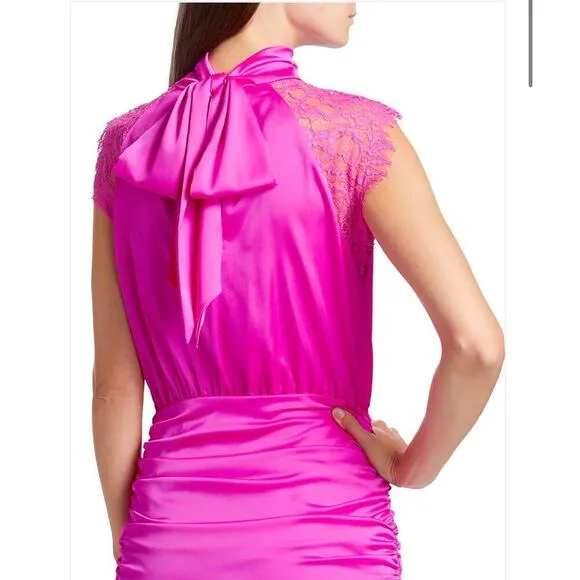NWT Generation Love Becca Hot Pink Lace Mini Dress size Small