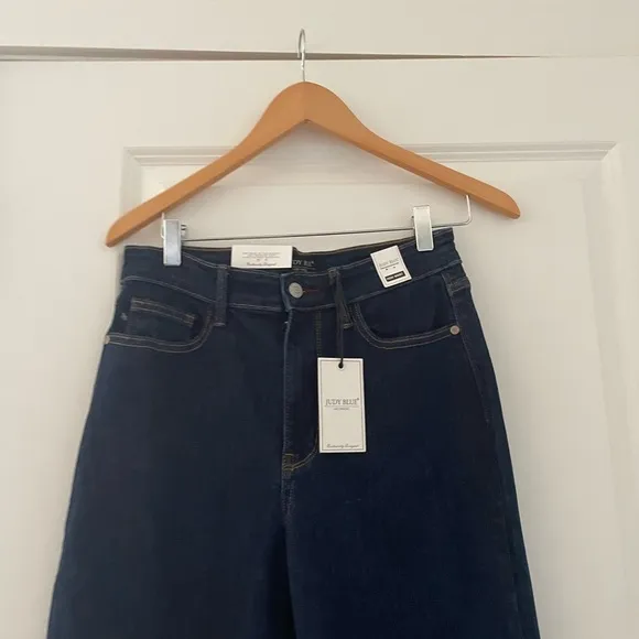NWT Judy Blue Shelia Dark Wash Straight Fit High Waist Jeans JB82512DK