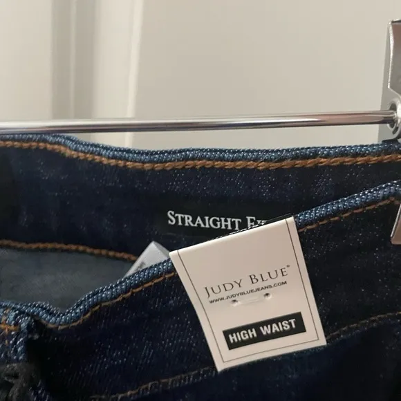 NWT Judy Blue Shelia Dark Wash Straight Fit High Waist Jeans JB82512DK