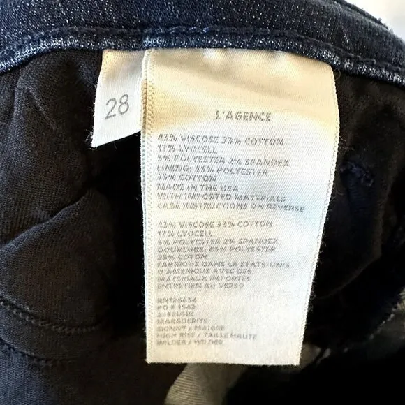 NWT L'AGENCE Marguerite High Rise Skinny Jean in Wilder - Size 28