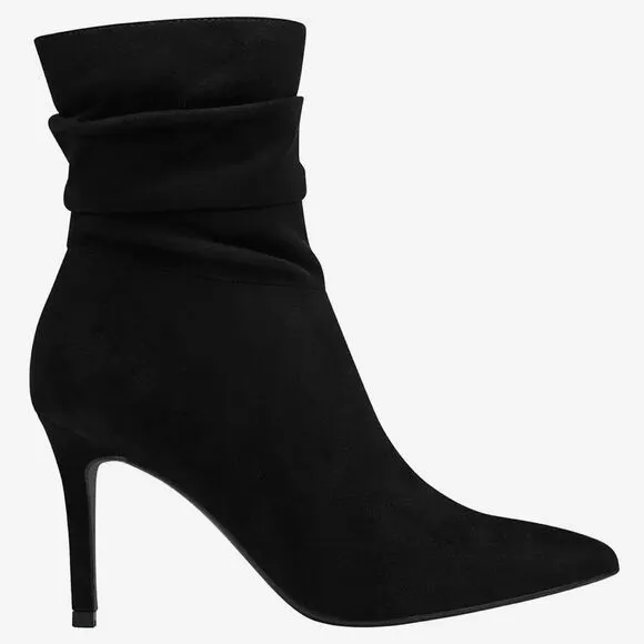 NWT Marc Fisher 6 Black Suede 3.5” Stiletto High Heel Ankle DREAMA Boots Booties
