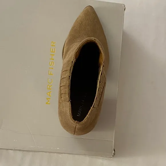 NWT MARC FISHER ELLARD WOMENS LEATHER HEELS ANKLE BOOTS - SIZE 7M