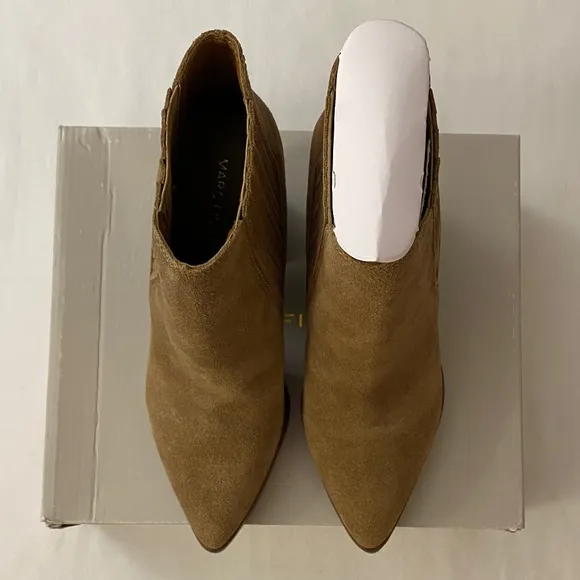 NWT MARC FISHER ELLARD WOMENS LEATHER HEELS ANKLE BOOTS - SIZE 7M