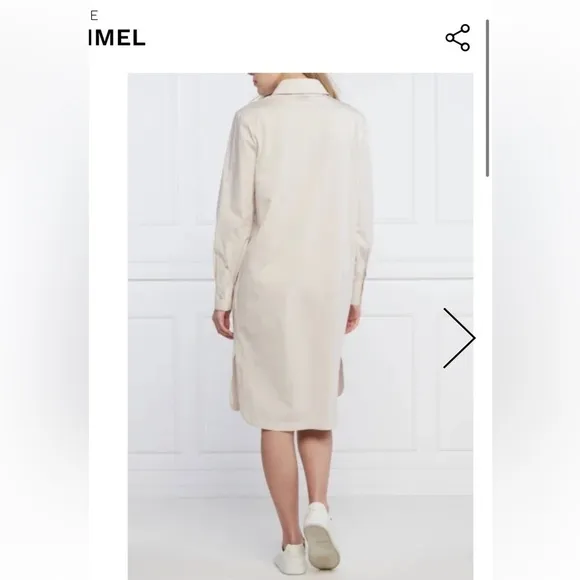 NWT Max Mara Rimmel Cotton shirt dress in Sand 🔥