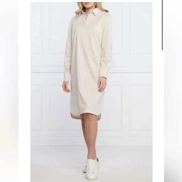 NWT Max Mara Rimmel Cotton shirt dress in Sand 🔥