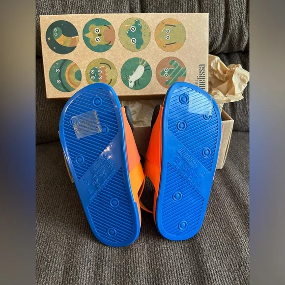 NWT MINI MELISSA Disney | Mickey   Friends Goofy Beach Slide  Sandals Sz 11T