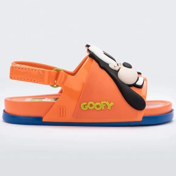 NWT MINI MELISSA Disney | Mickey   Friends Goofy Beach Slide  Sandals Sz 11T