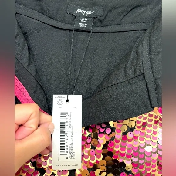 NWT Nasty Gal Premium Tailored Sequin Booty Shorts &amp; Cropped Jacket