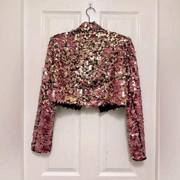 NWT Nasty Gal Premium Tailored Sequin Booty Shorts &amp; Cropped Jacket