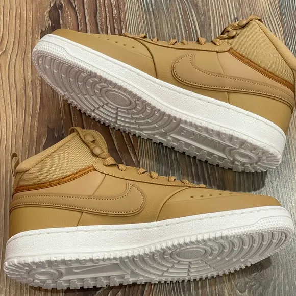 NWT Nike 9.5 Court Vision Men's Tan High-Top Sneakers