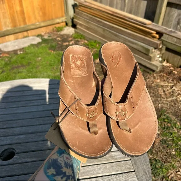 NWT‎ Olukai Tuahine Men’s Waterproof Leather Sandals size 8