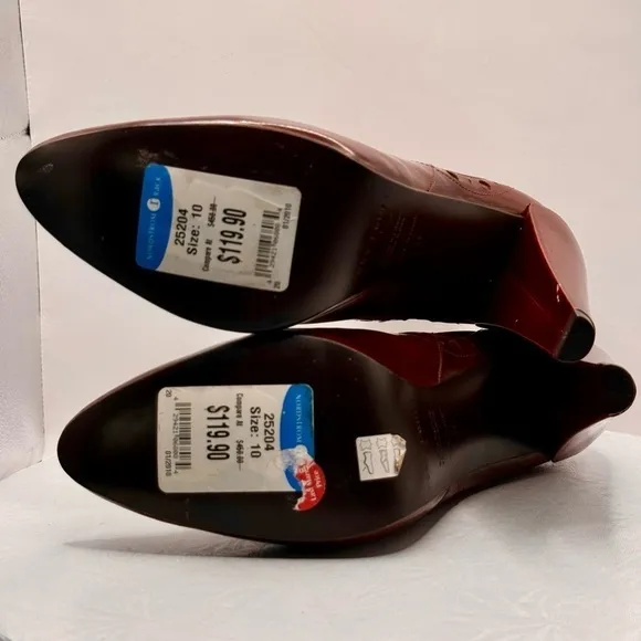 NWT PURA LOPEZ - Brown Leather Ankle Bootie in Brown Size 9.5