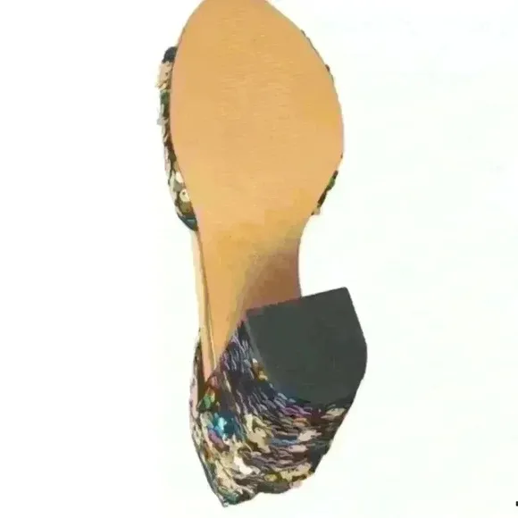 NWT ROXY BLOCKED HEEL BOOTS WITH FLIP SEQUINS BY LAUREN LORRAINE