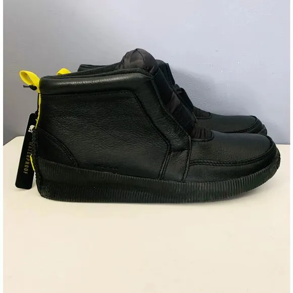 NWT Sorel Black Leather Out 'N About Plus Mid Boot Size 9 1/2