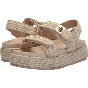 NWT Steve Madden Women's Bigmona Platform Sandals,Natural Raffia-Size 8