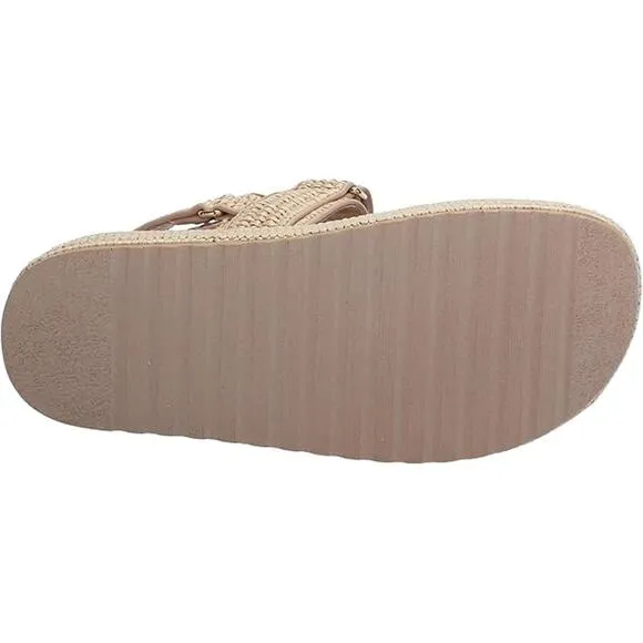 NWT Steve Madden Women's Bigmona Platform Sandals,Natural Raffia-Size 8
