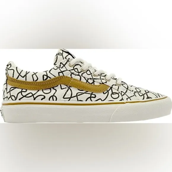 NWT Vans Sk8 Low Reissue Sneakers Textured Waves / Marshmallow Shoes Skate NEW​