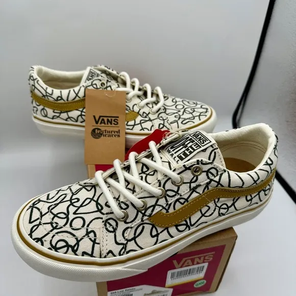 NWT Vans Sk8 Low Reissue Sneakers Textured Waves / Marshmallow Shoes Skate NEW​
