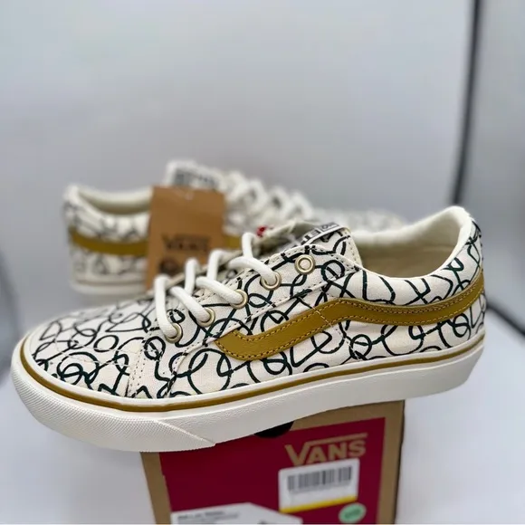 NWT Vans Sk8 Low Reissue Sneakers Textured Waves / Marshmallow Shoes Skate NEW​