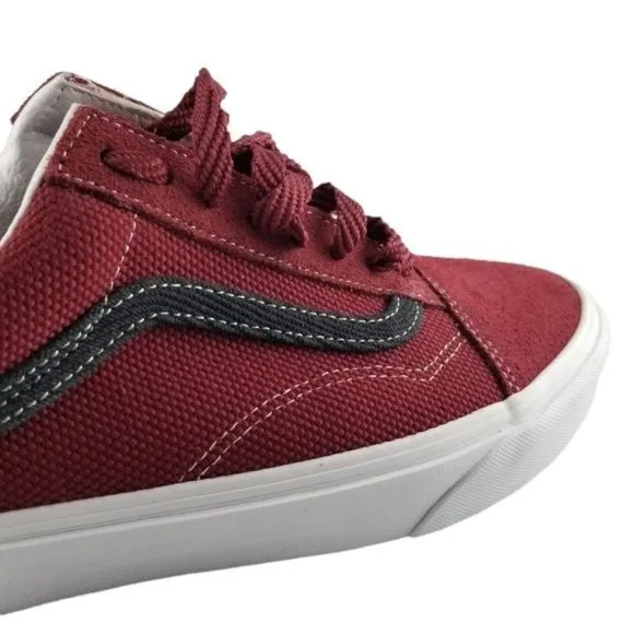 NWT Vans Skate Shoe Mens Size 8.5 Womens Sz 10 Old Skool Maroon Black Low Suede