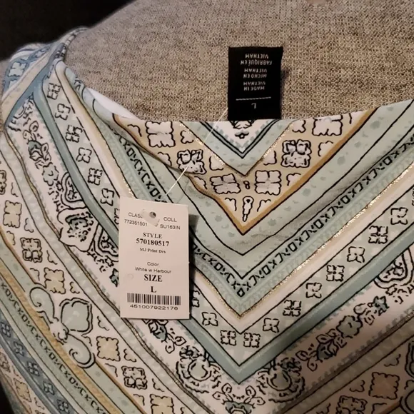 NWT WHBM Sz L Sleeveless print dress