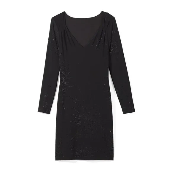 NWT White House Black Market Matte Jersey Pleated Shoulder Dress Womens XL $160