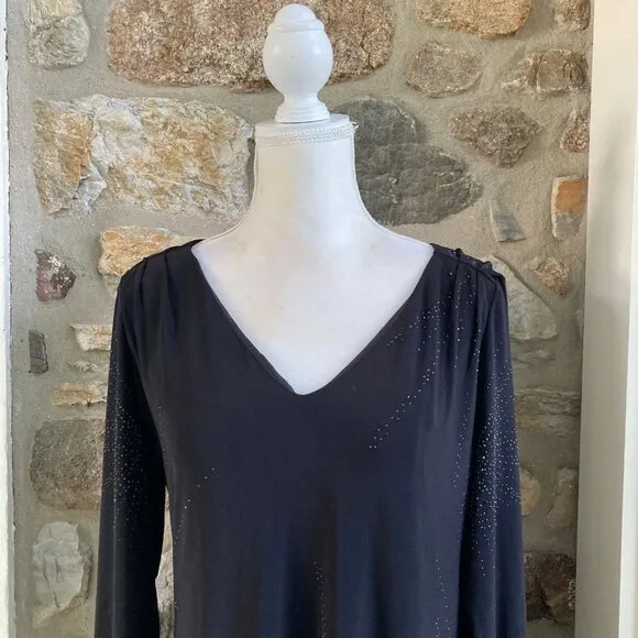 NWT White House Black Market Matte Jersey Pleated Shoulder Dress Womens XL $160