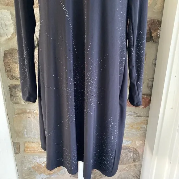 NWT White House Black Market Matte Jersey Pleated Shoulder Dress Womens XL $160