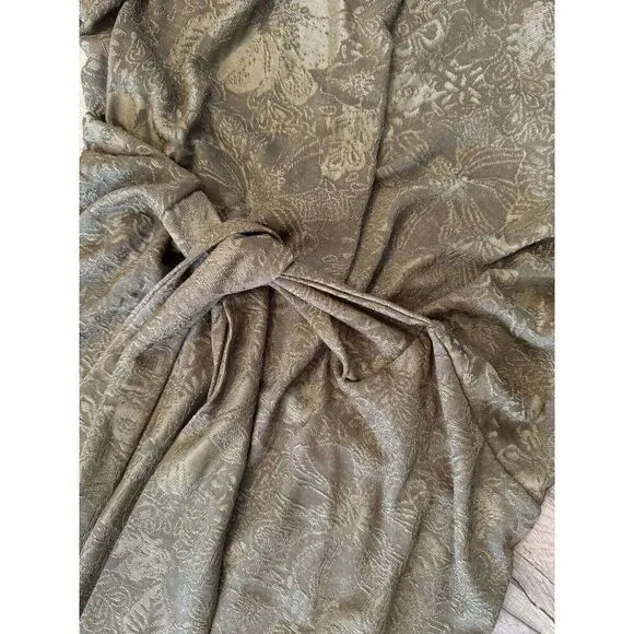 NWT Zara Olive Green Jacquard Dress S Small Holiday Christmas Floral Mini